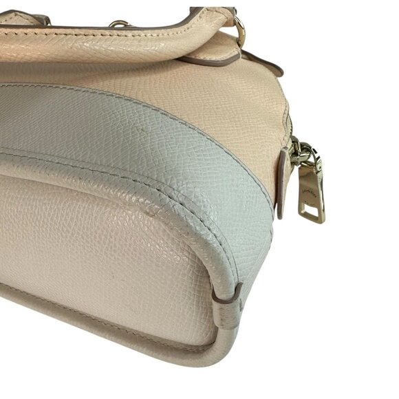 Coach Crossgrain Leather Mini Cora Crossbody Bag Satchel Bicolor Apricot Chalk - Picture 8 of 15